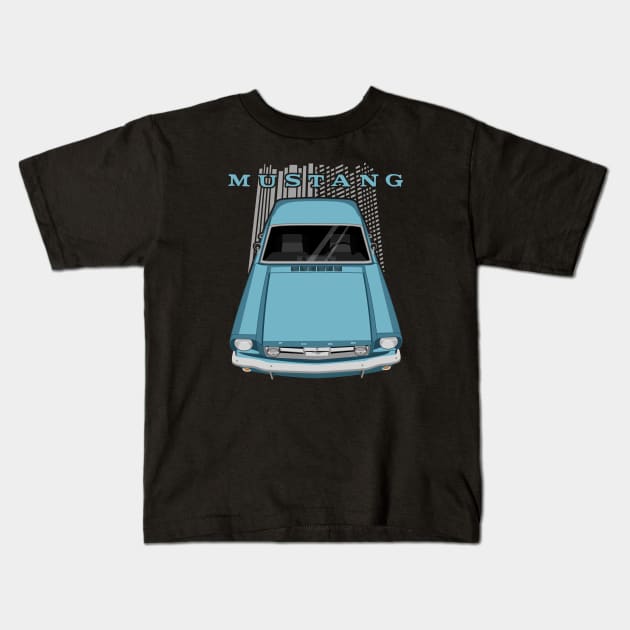 Mustang 1966 - Turquoise Kids T-Shirt by V8social